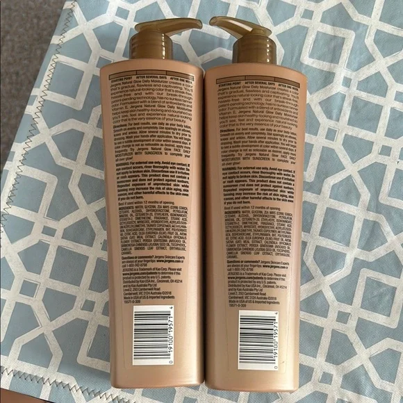 NWT 2x Jergens Natural Glow Tan Moisturizer with Gradual Self-Tanning - Picture 2 of 5